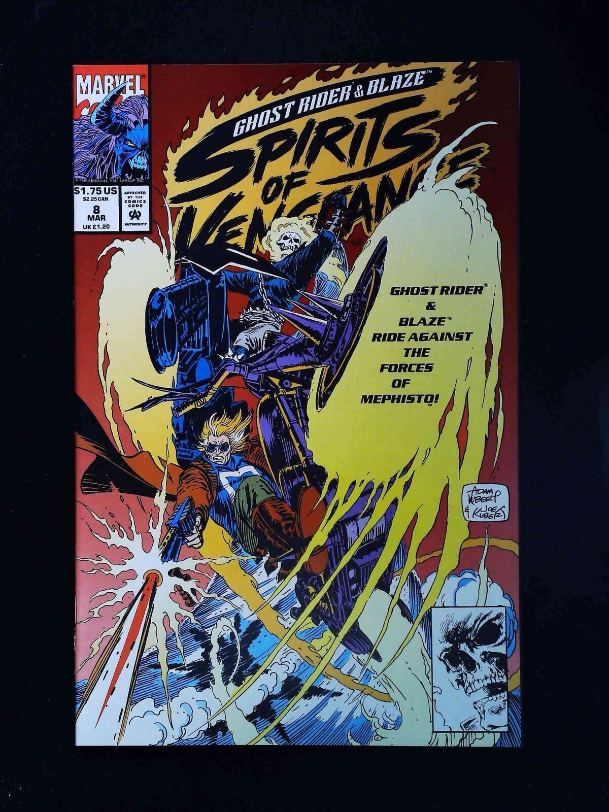 Ghost Rider Blaze Spirits Of Vengeance #8  Marvel Comics 1993 Nm-