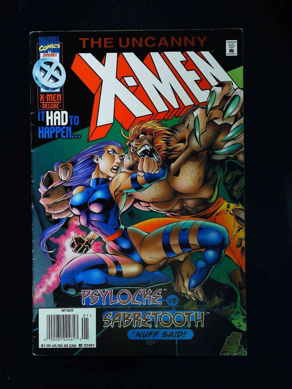 Uncanny X-Men #328  Marvel Comics 1995 Vf Newsstand