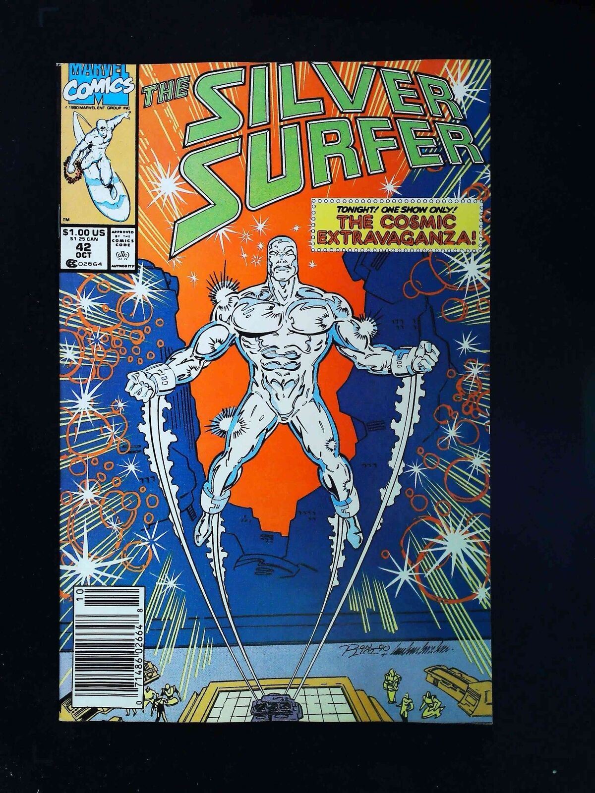 Silver Surfer #42 (2Nd Series) Marvel Comics 1990 Vf Newsstand