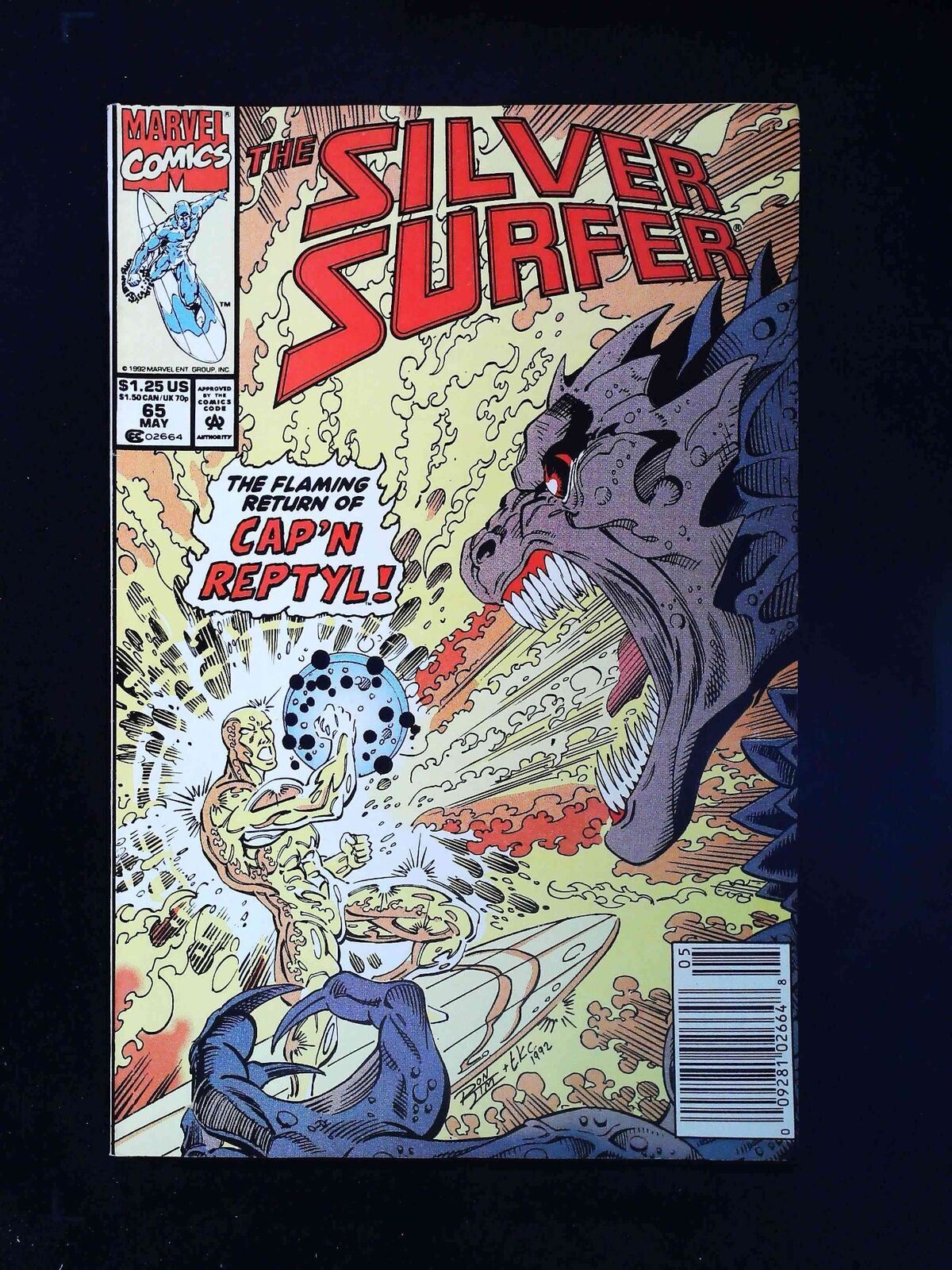 Silver Surfer #65 (2Nd Series) Marvel Comics 1992 Vf Newsstand