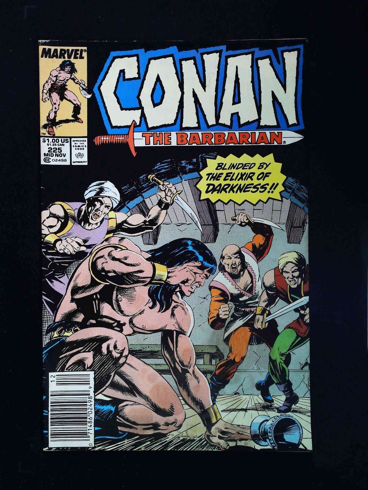 Conan The Barbarian #225  Marvel Comics 1989 Fn+ Newsstand