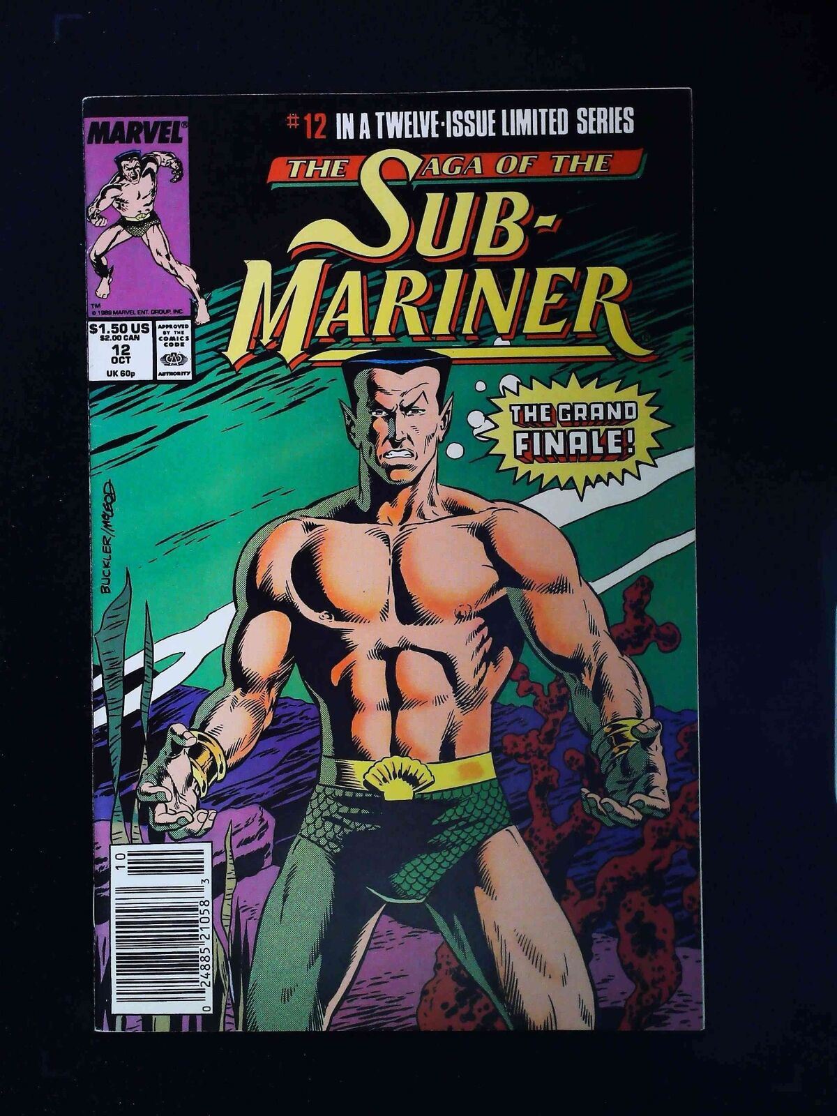 Saga Of The Sub-Mariner #12  Marvel Comics 1989 Vf+ Newsstand