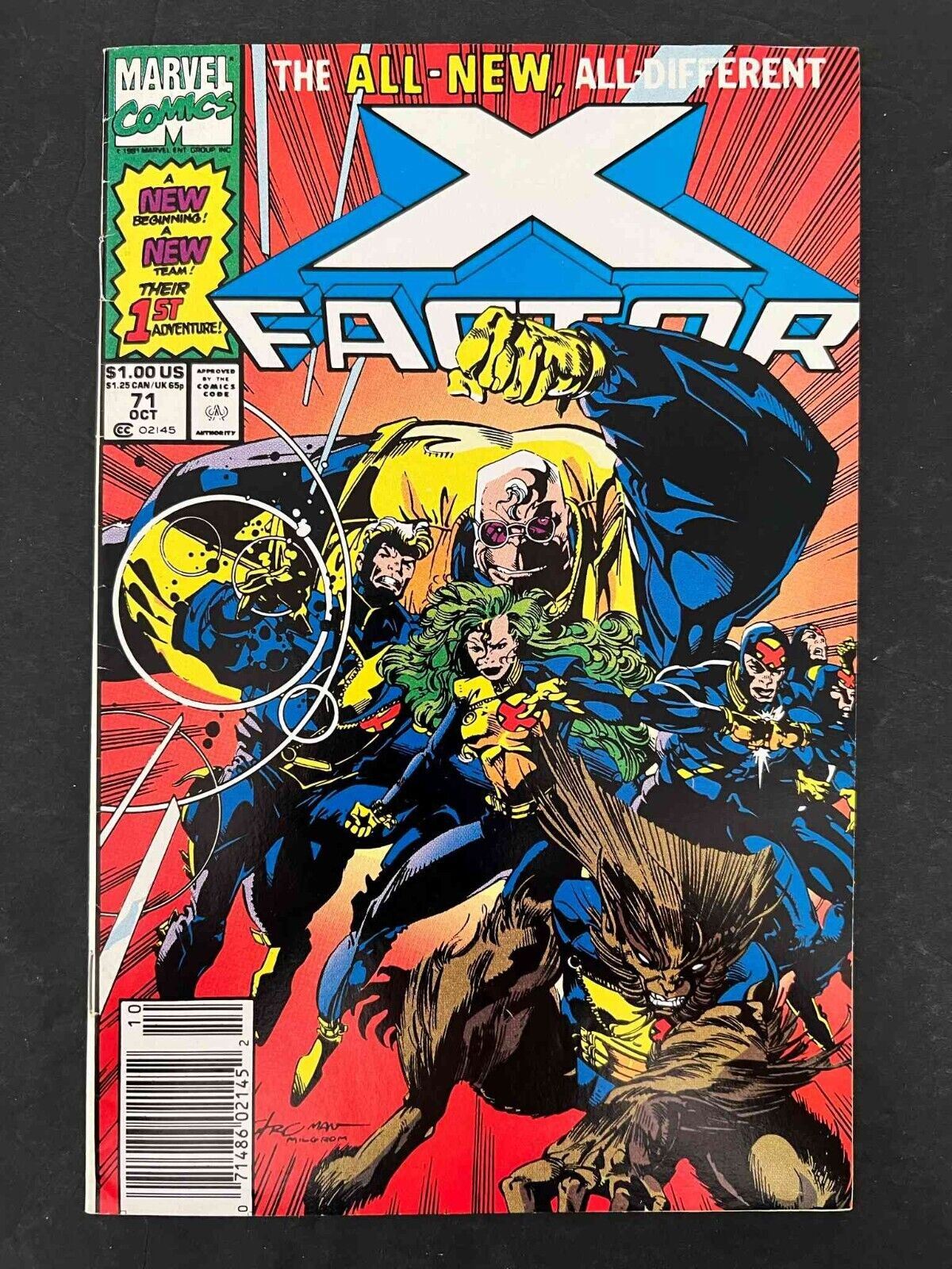 X-Factor Set # 71 And 71 Rep  Marvel Comics 1991 Vf+ Both Newsstand