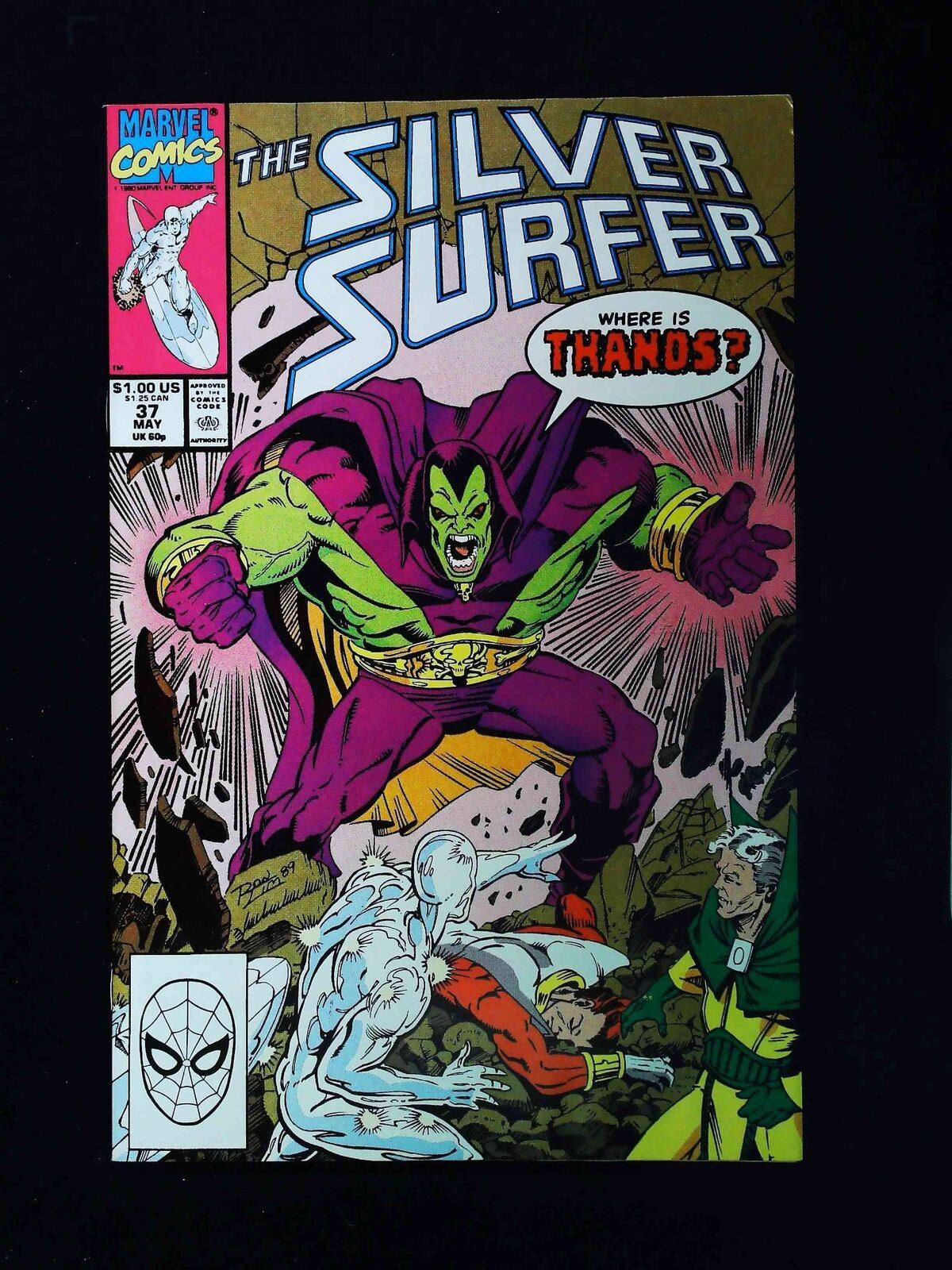 Silver Surfer #37 (2Nd Series) Marvel Comics 1990 Vf