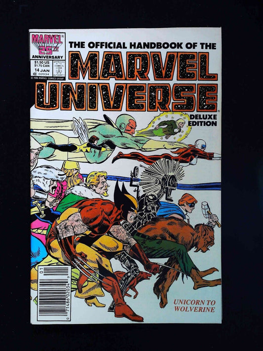 Official Handbook Of The Marvel Universe Deluxe #14  Marvel 1987 Vf- Newsstand