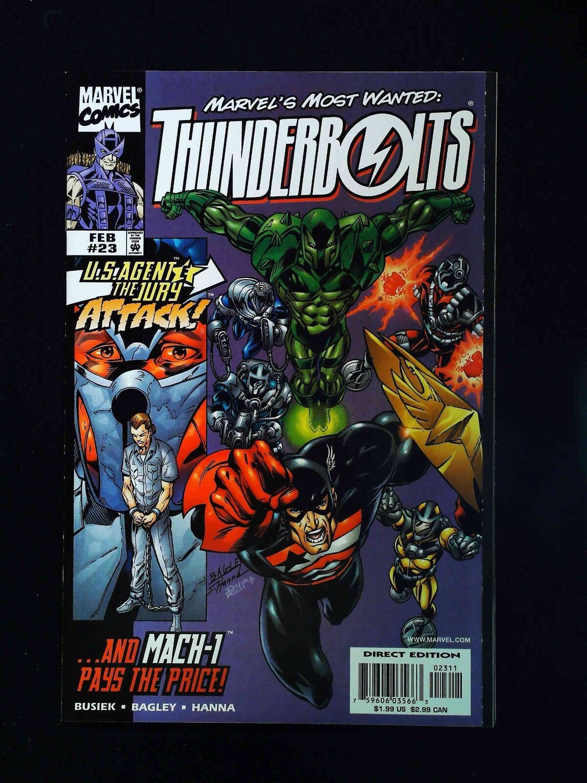 Thunderbolts #23  Marvel Comics 1999 Vf+