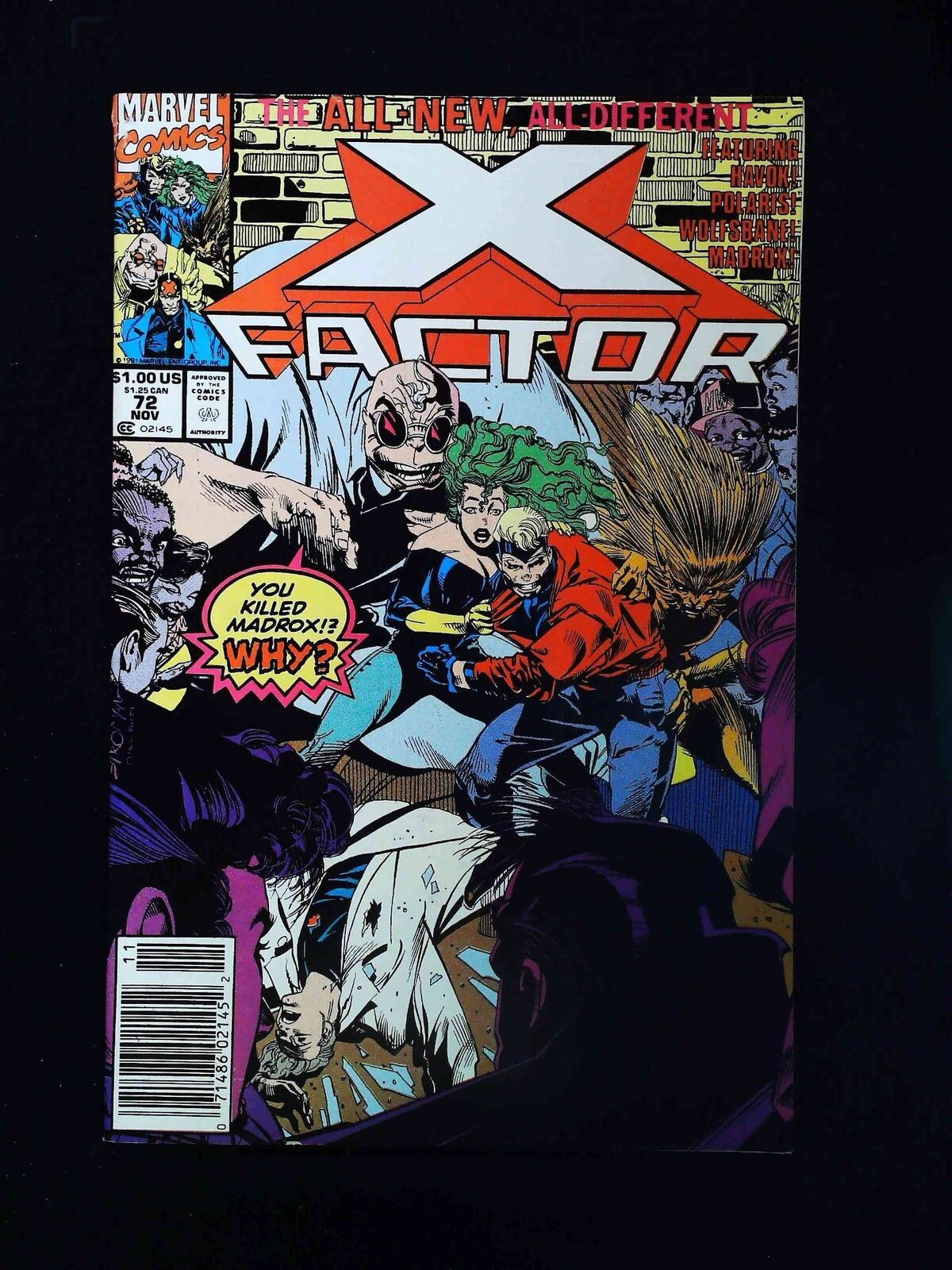 X-Factor #72  Marvel Comics 1991 Fn Newsstand