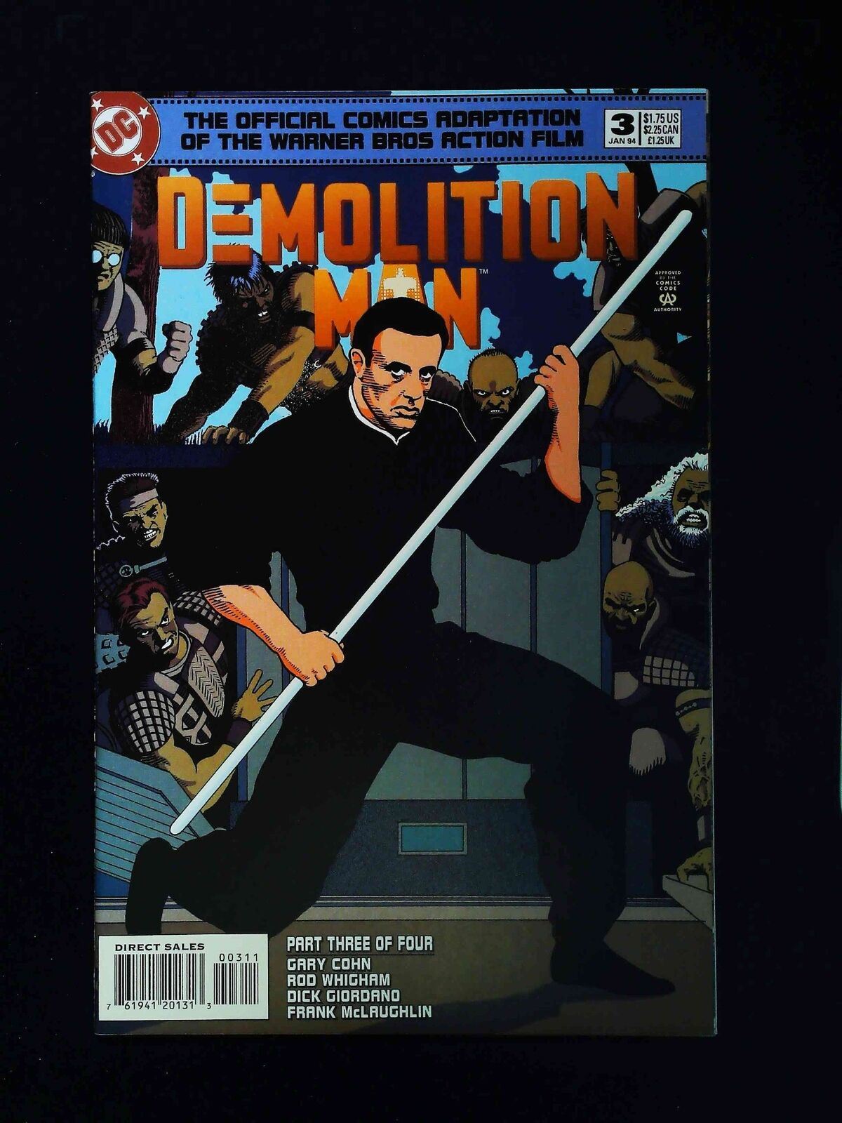 Demolition Man #3  Dc Comics 1994 Vf/Nm