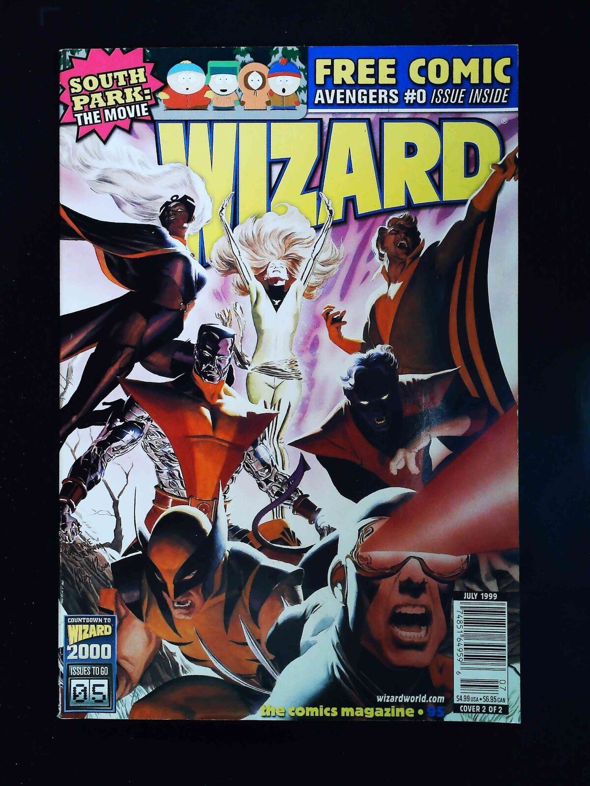 Wizard Magazine #95Bu    1999 Vf+ Newsstand Unsealed X-Men Painted By Ross