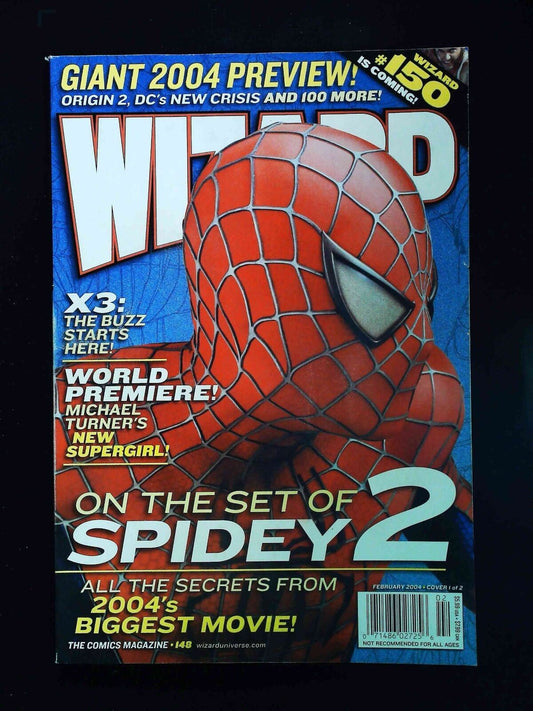 Wizard Magazine #148Au    2004 Vf+ Newsstand Unsealed Spider-Man 2 Movie Photo