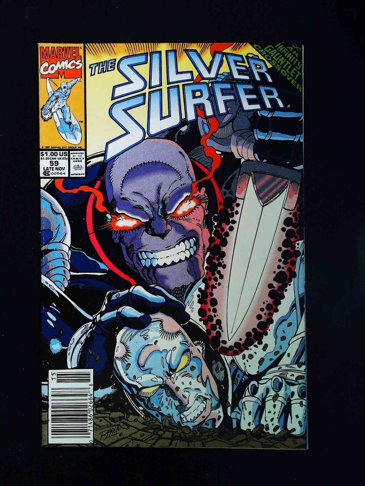 Silver Surfer #59 (2Nd Series) Marvel Comics 1991 Vf+ Newsstand