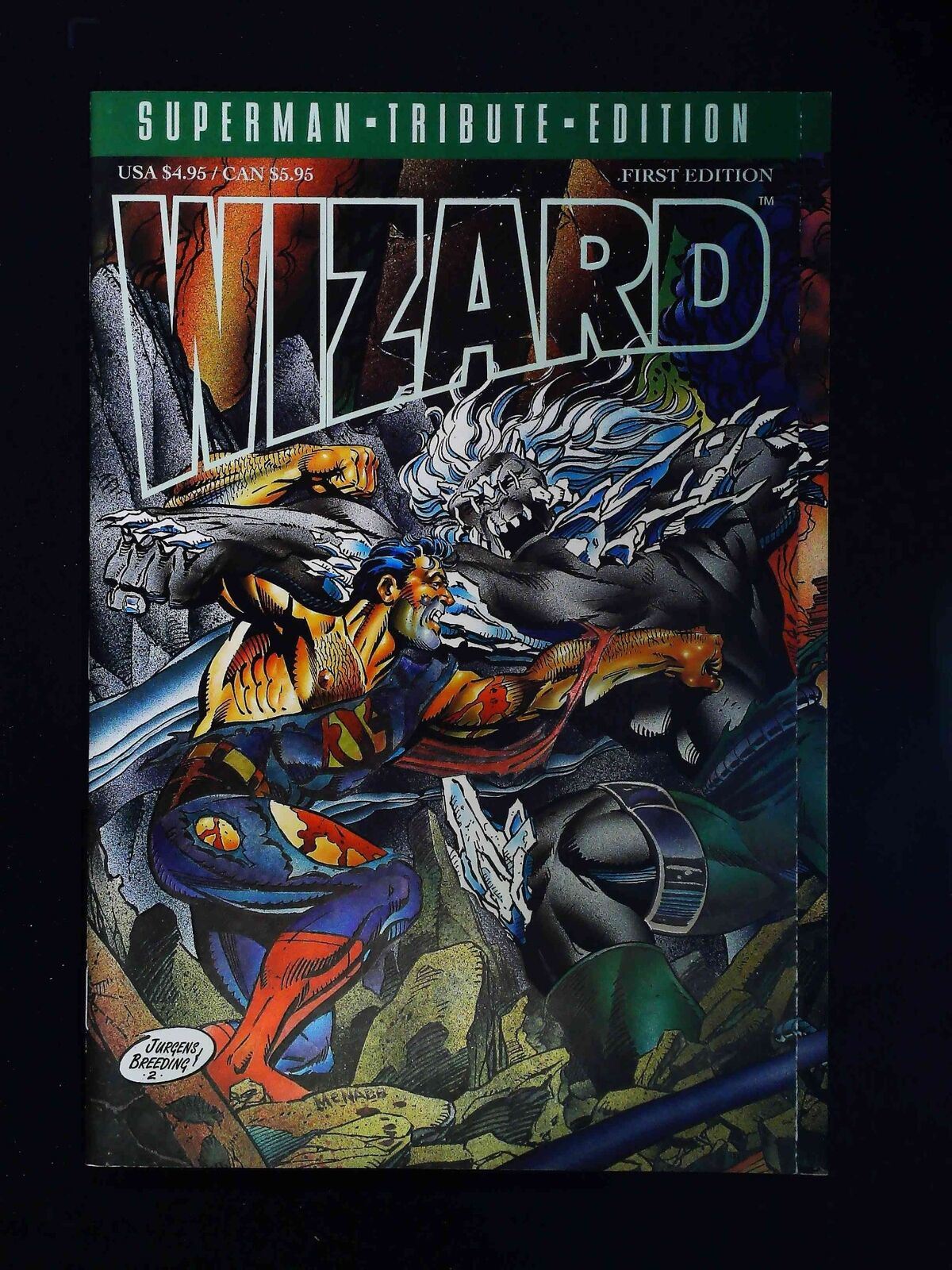 Wizard Superman Tribute  Edition #1U  Wizard Comics 1993 Nm-  Variant Cover