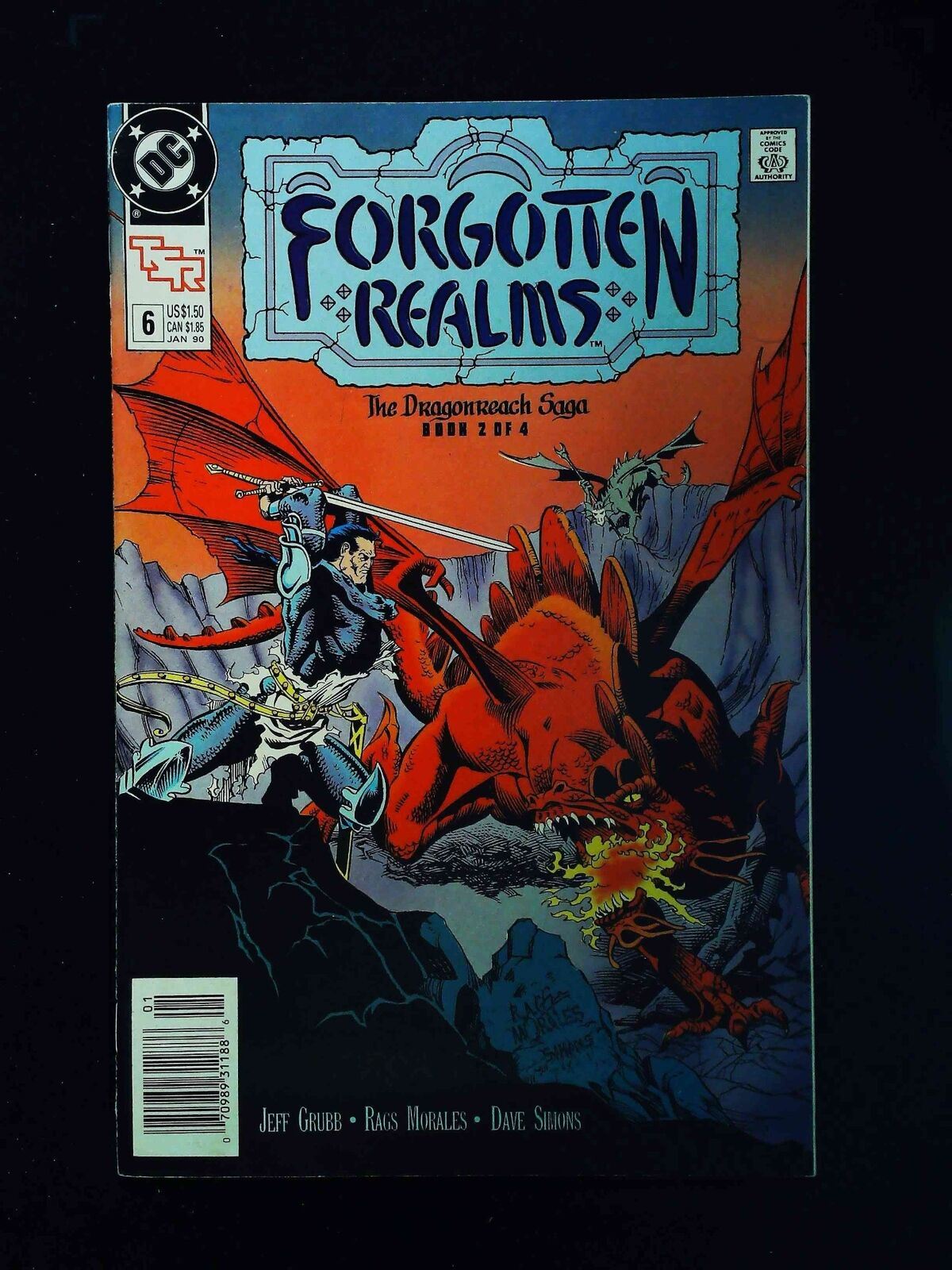 Forgotten Realms #6  Dc Comics 1990 Vf- Newsstand