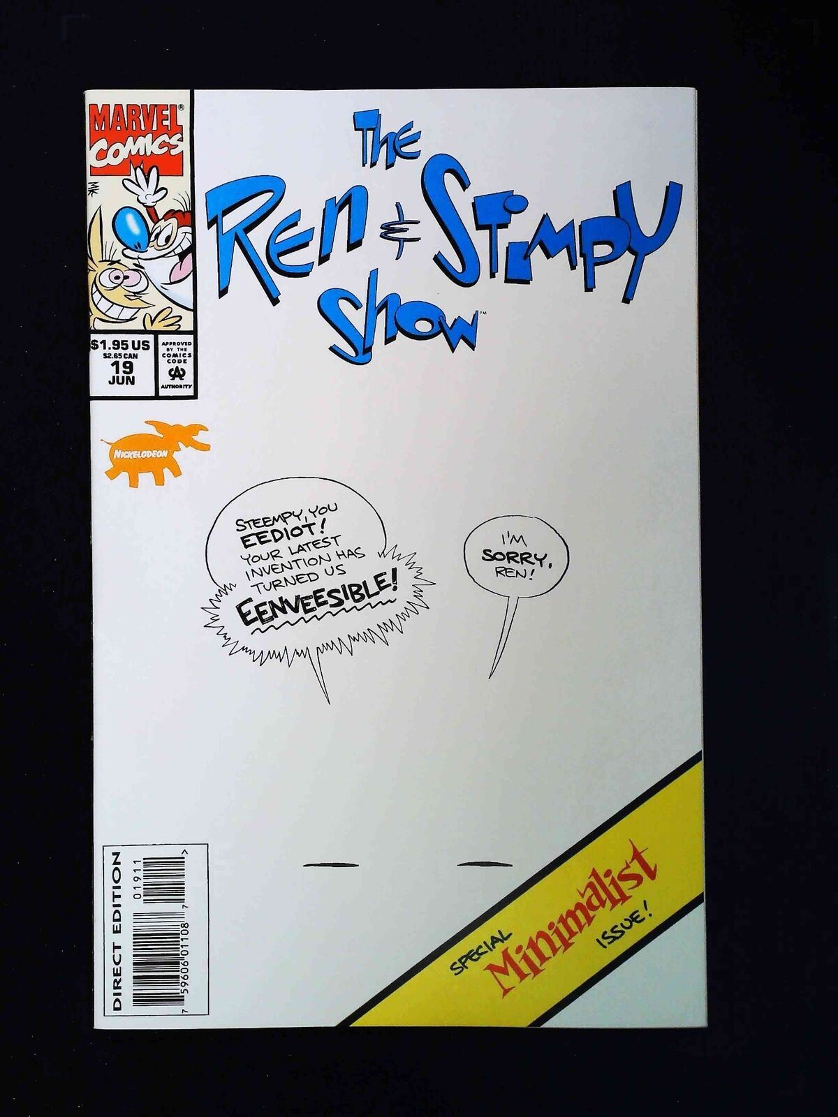 Ren And Stimpy Show  #19  Marvel Comics 1994 Vf/Nm