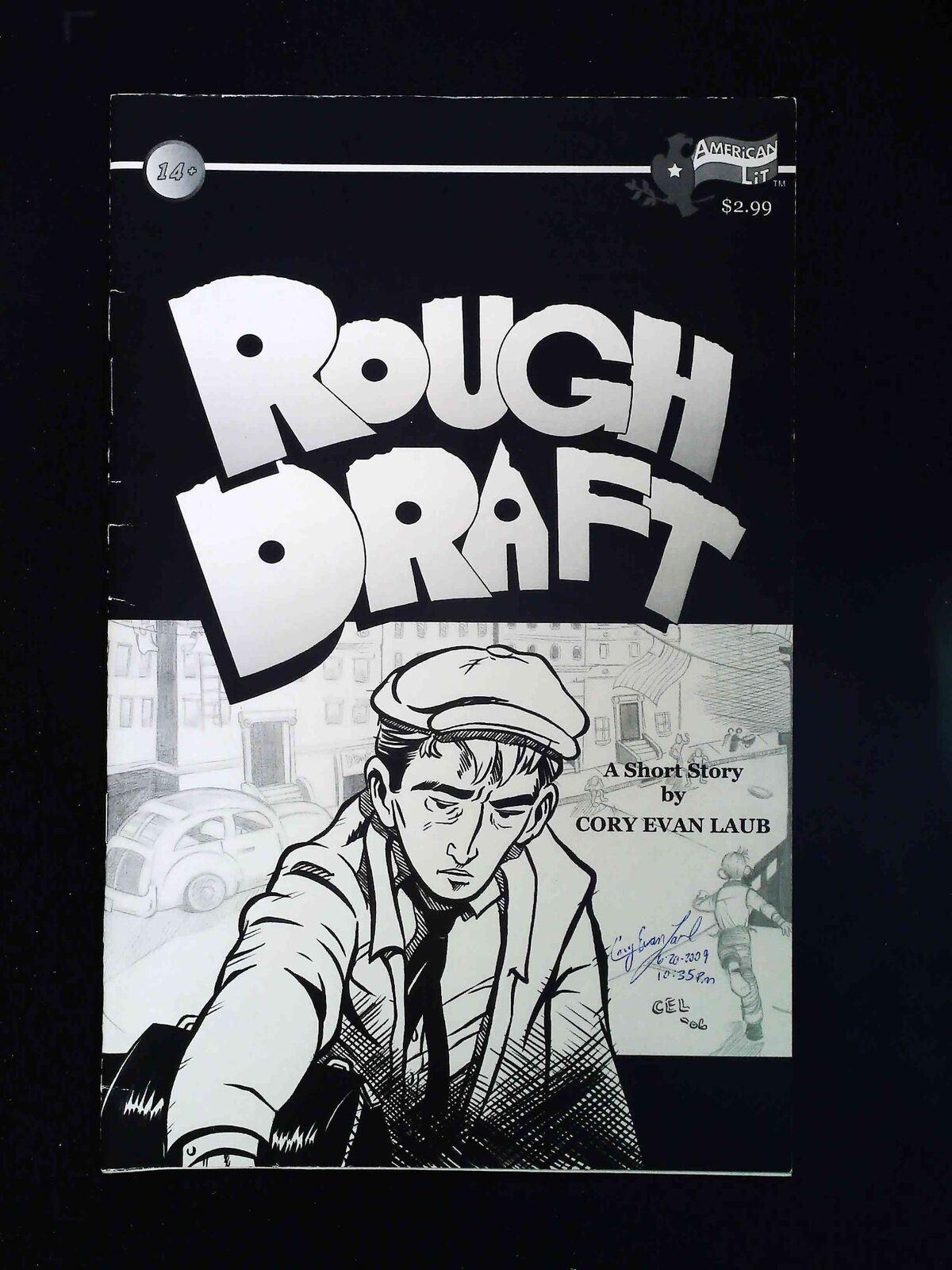 Rough Draft #1  American Lit Comics 2007 Vf  Signed By Cory Evan Laub