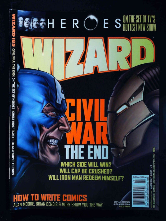 Wizard The  Comics Magazine #185  Wizard Comics 2007 Vf+ Newsstand