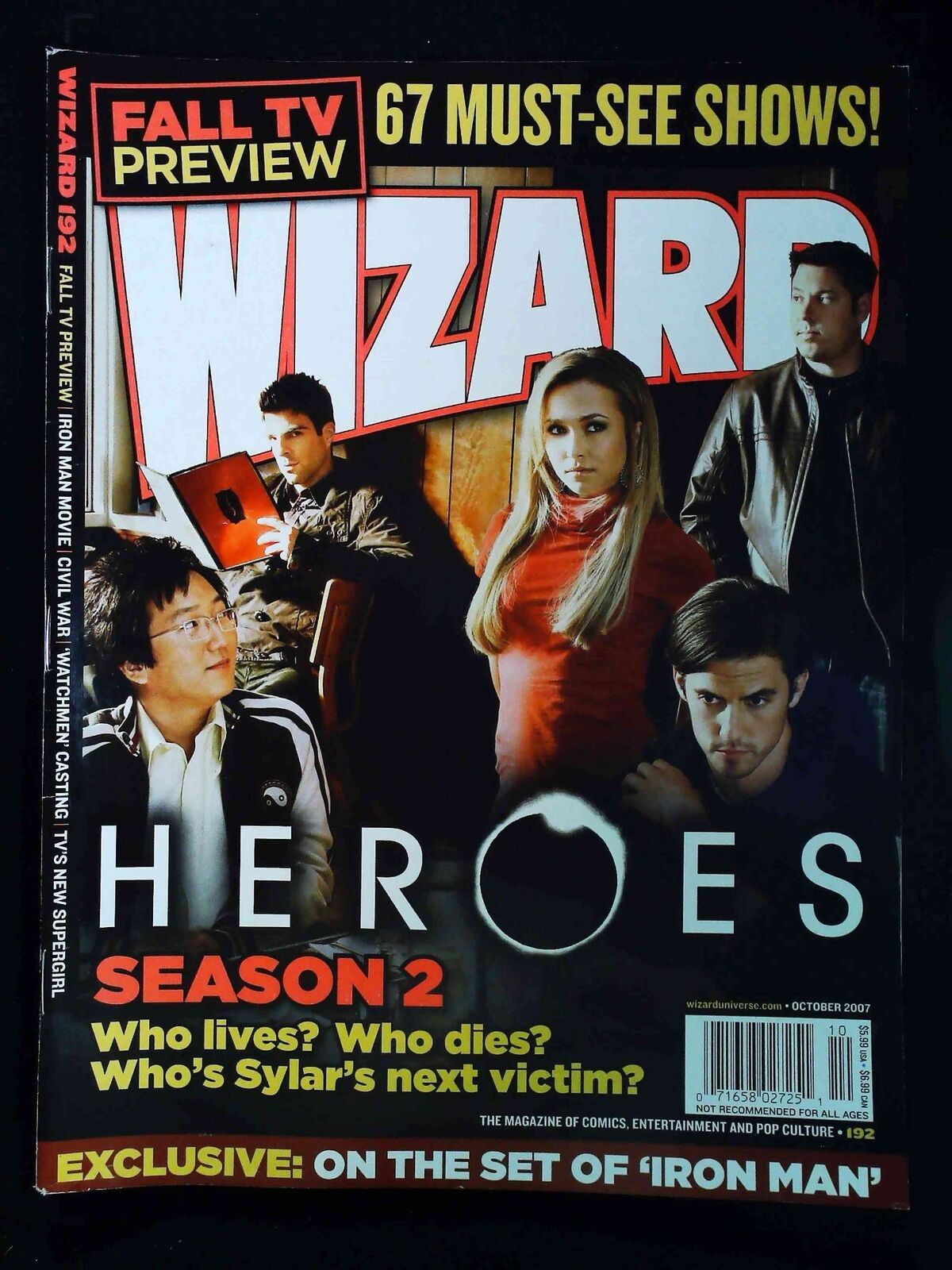 Wizard The  Comics Magazine #192  Wizard Comics 2007 Vf+ Newsstand