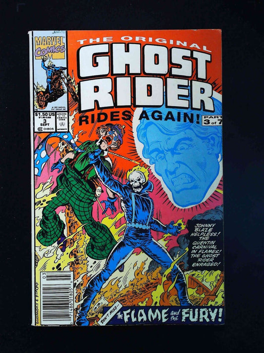 Original Ghost Rider Rides  Again #3  Marvel Comics 1991 Vf- Newsstand