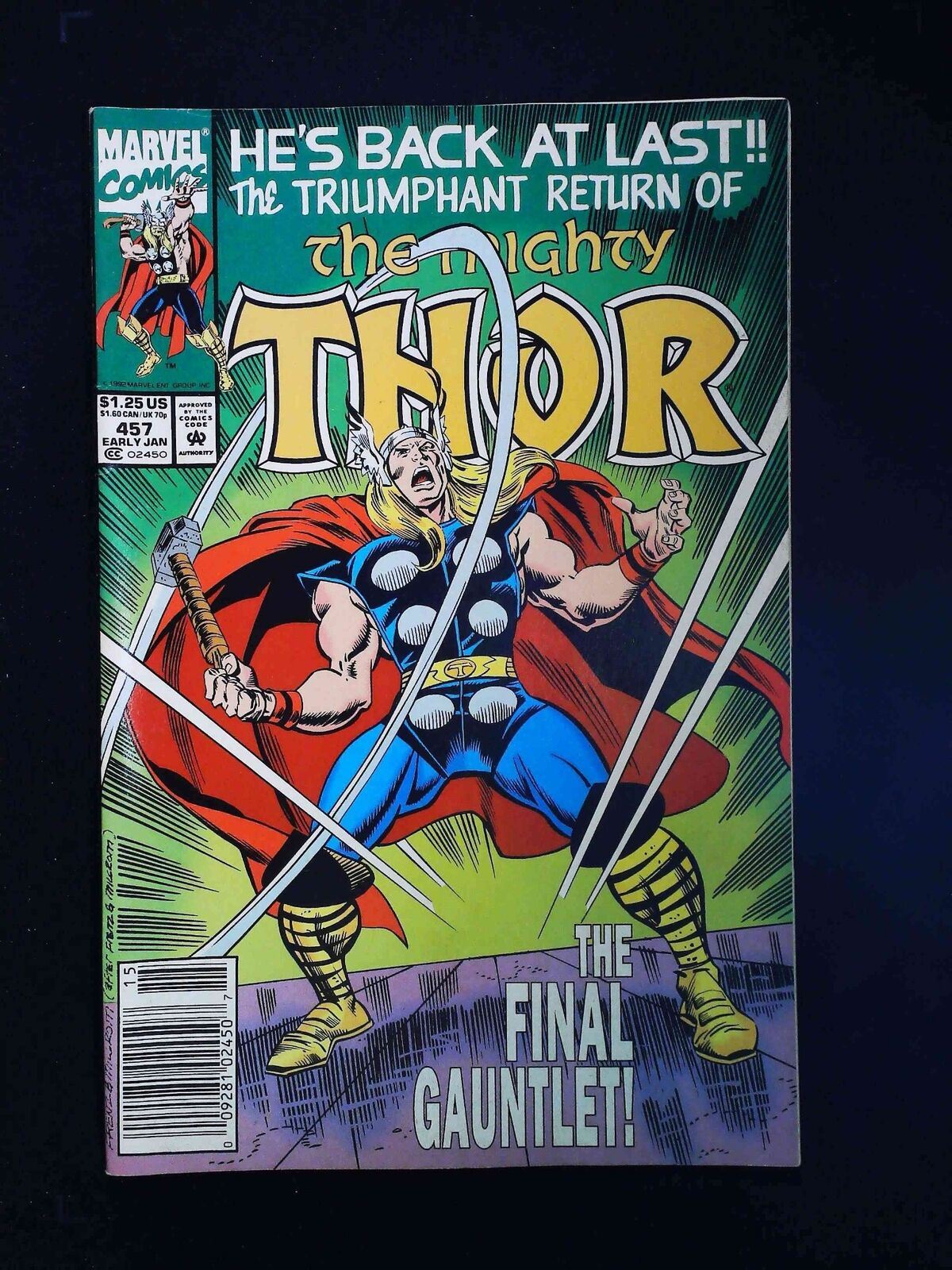 Thor #457  Marvel Comics 1993 Vf Newsstand