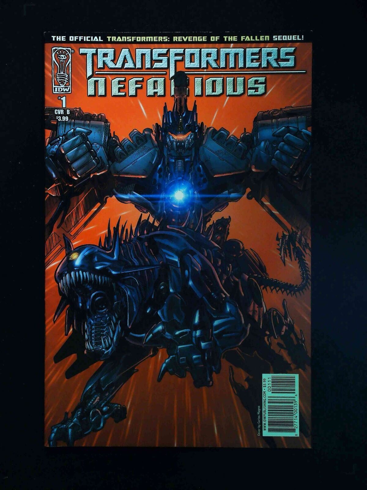 Transformers Nefarious #1B  Idw Comics 2010 Nm  Magno Variant