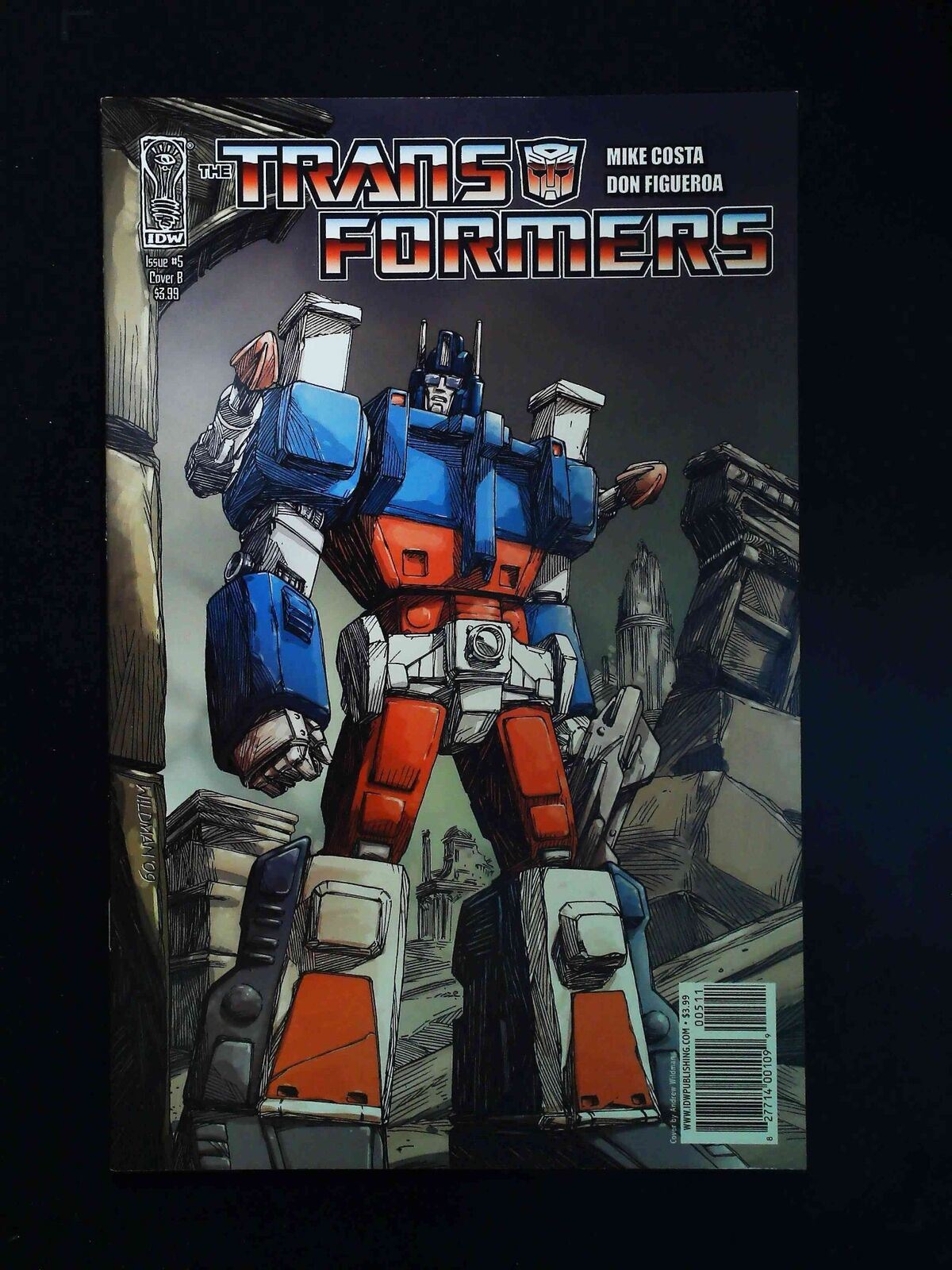 Transformers #5B  Idw Comics 2010 Nm  Wildman Variant