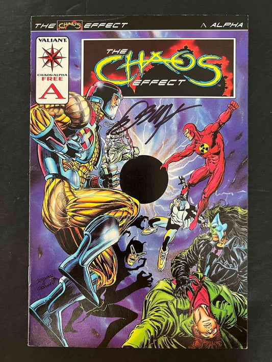 Chaos Effect Alpha #1An  Valiant Comics 1994 Vf+  Signed By Jerry Ordway