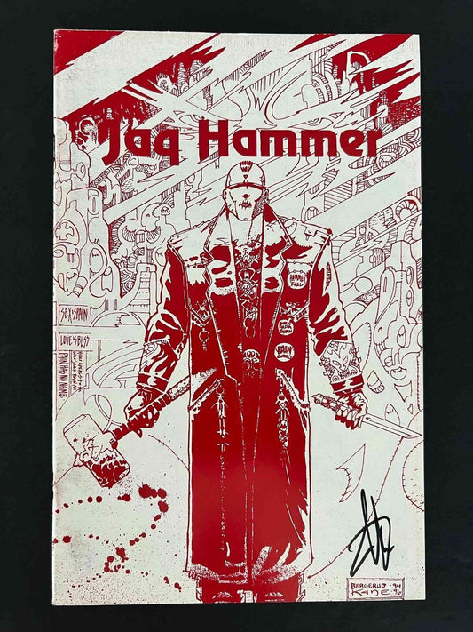 Jaq Hammer #0  John Bergerud Comics 1994 Vf-  Ashcan Signed By John Bergerud