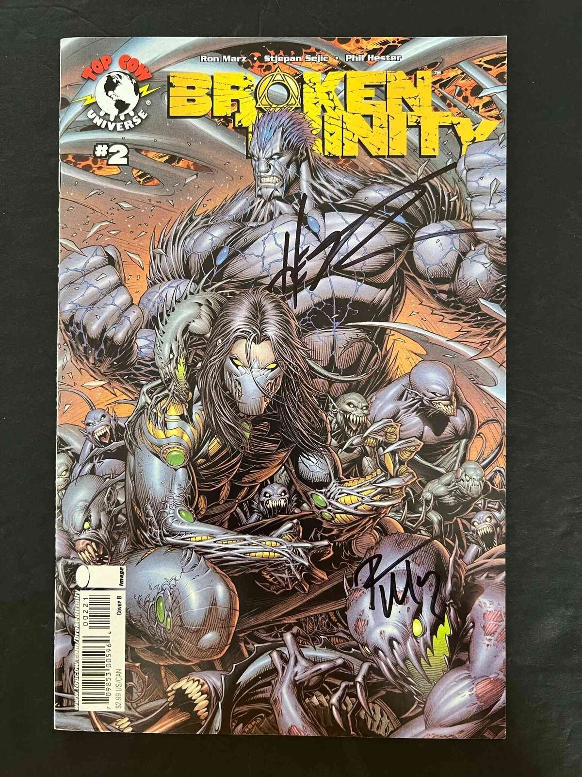 Broken Trinity #2B  Top Cow Comics 2008 Vf+  Signed By Ron Marz & Hester