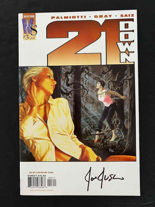 21 Down #3  Wildstorm Comics 2002 Vf/Nm  Signed By Joe Jusko