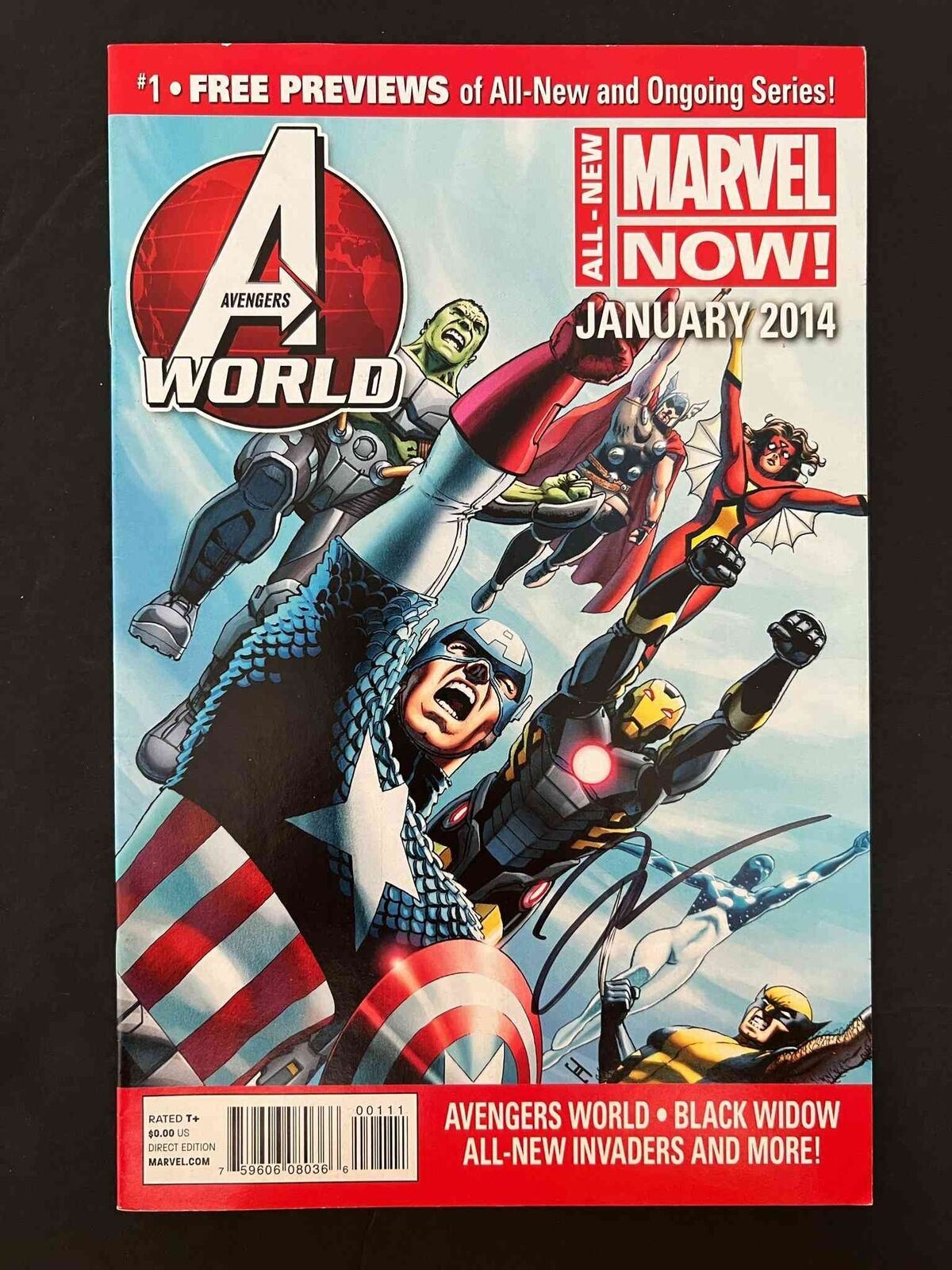 All New Marvel Now! Previews #1 Marvel 2014 Vf+  Signed By Jonathan Hickman