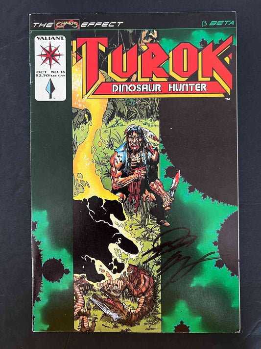Turok Dinosaur Hunter #16  Valiant/Acclaim Comics 1994 Vf  Signed Bob Layton