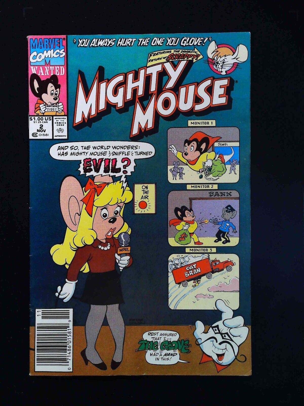 Mighty Mouse #2  Marvel Comics 1990 Vf Newsstand