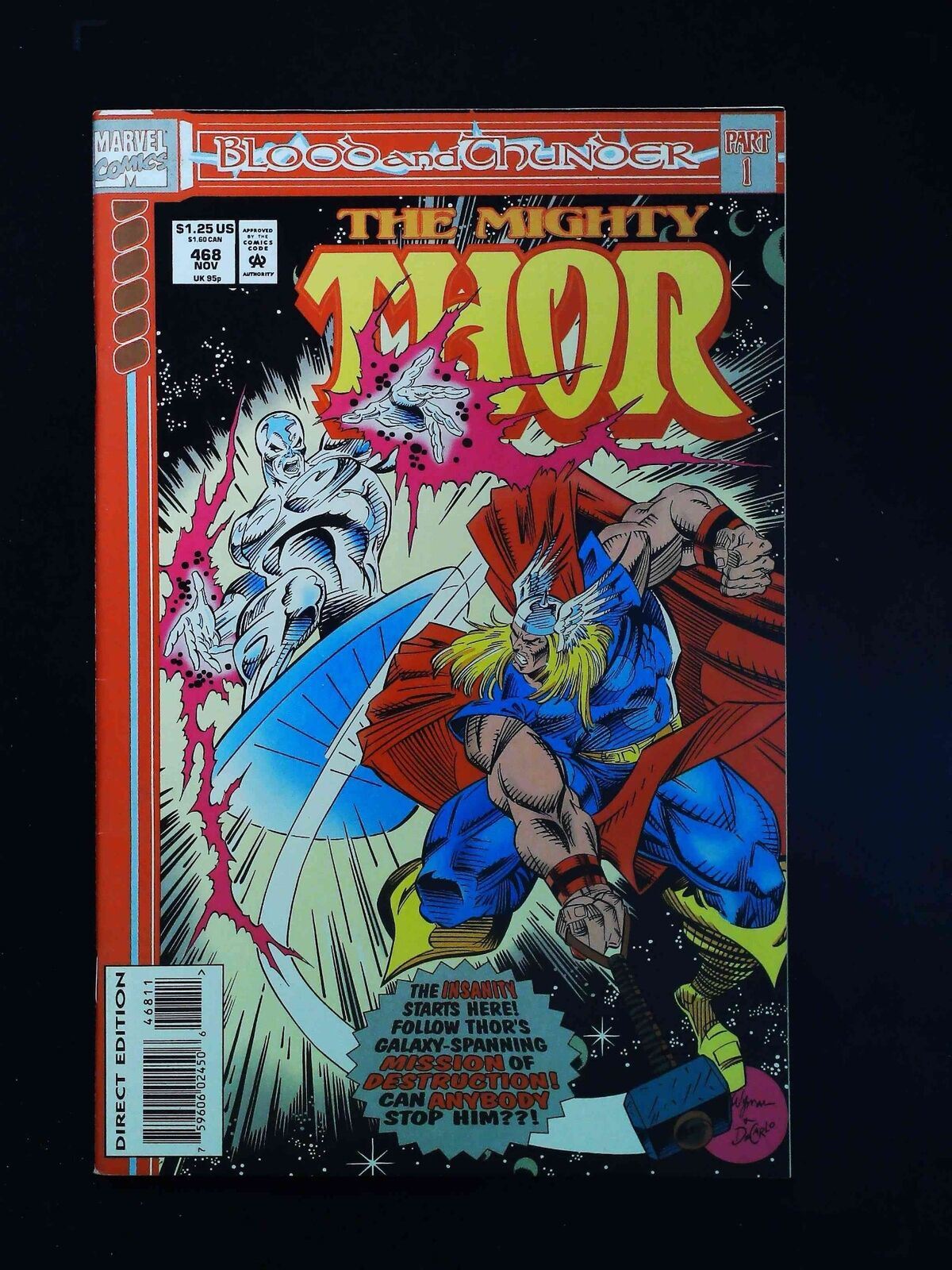 Thor #468  Marvel Comics 1993 Vf+