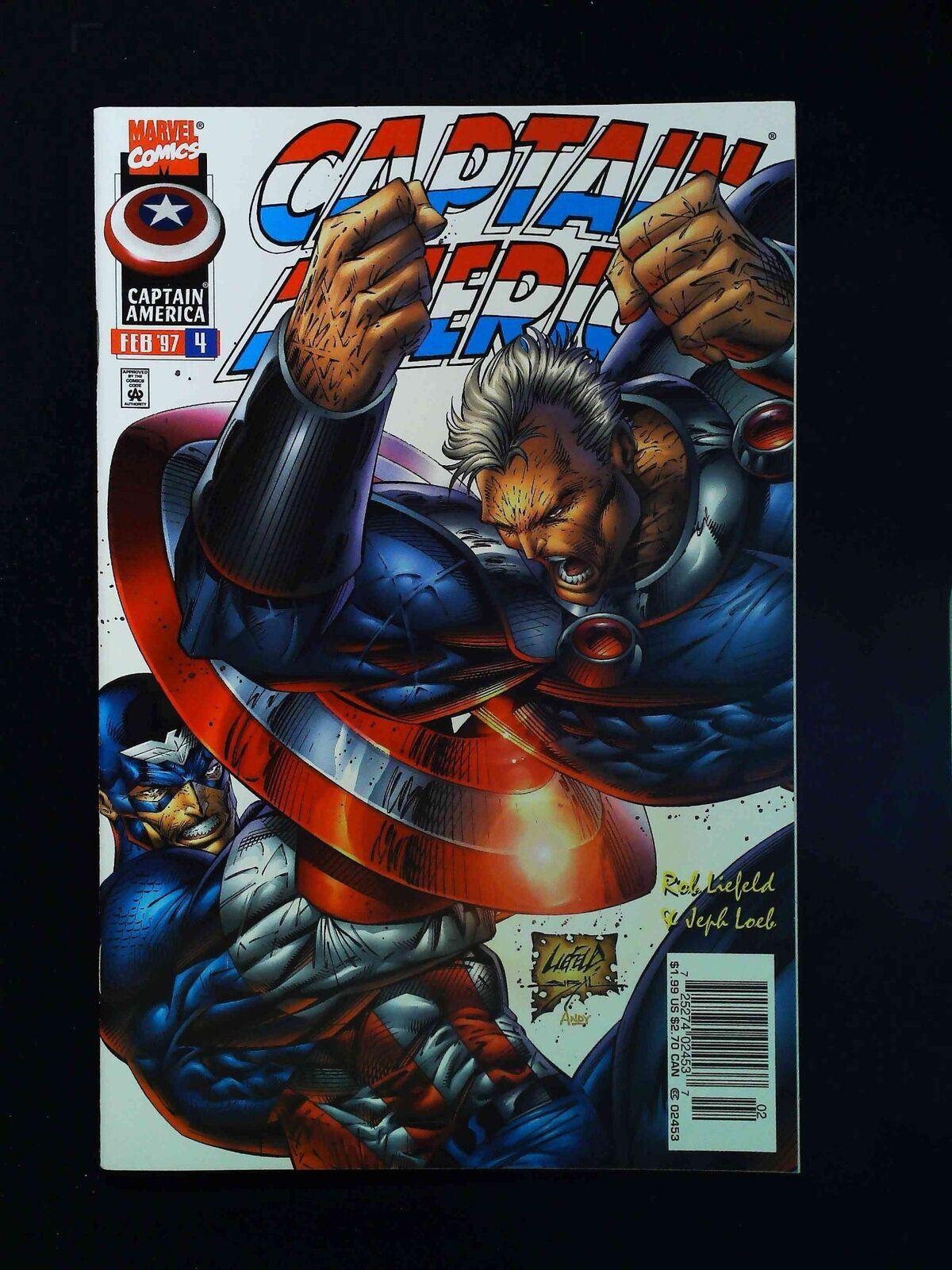 Captain America #4 (2Nd Series) Marvel Comics 1997 Vf+ Newsstand