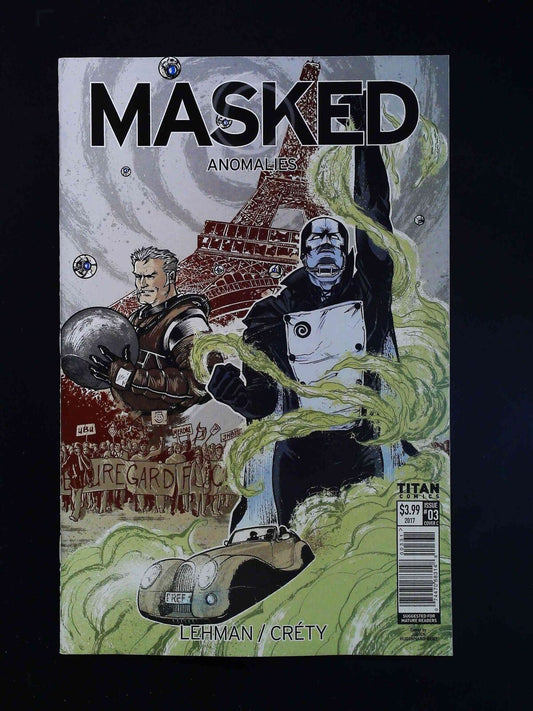 Masked #3C  Titan Comics 2017 Vf/Nm  Variant Cover