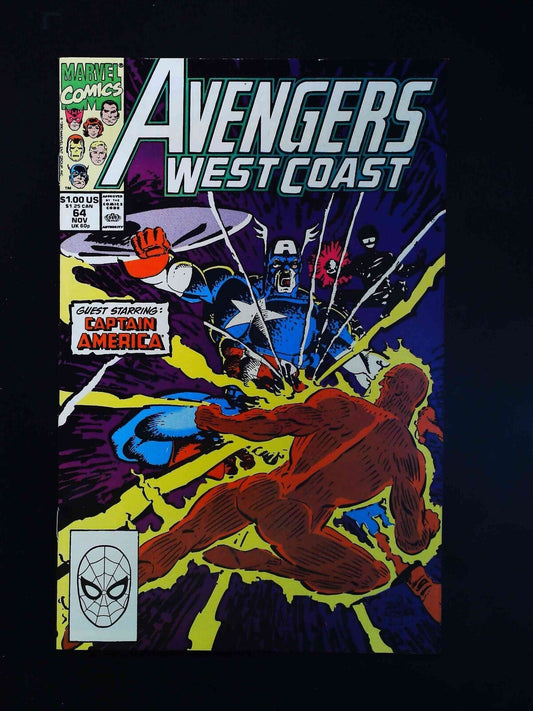 Avengers West Coast  #64  Marvel Comics 1990 Vf+