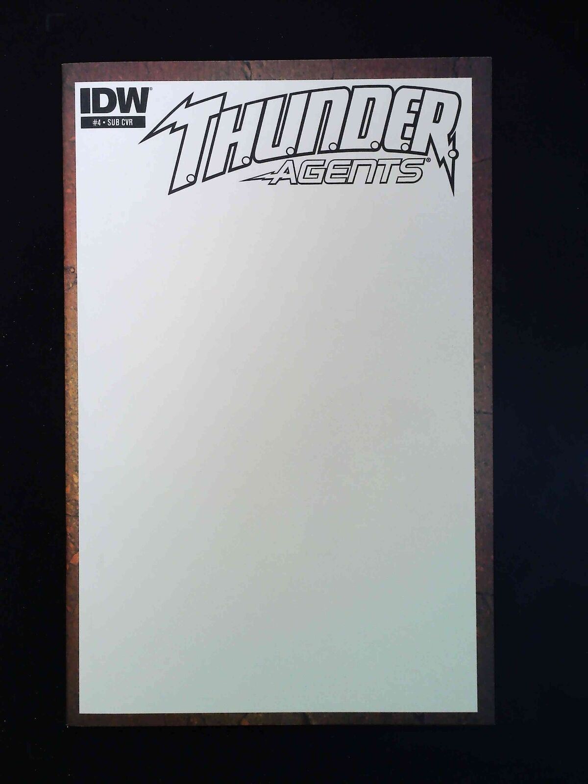 Thunder Agents #4Sub  Idw Comics 2013 Nm+  Blank Suscription Variant