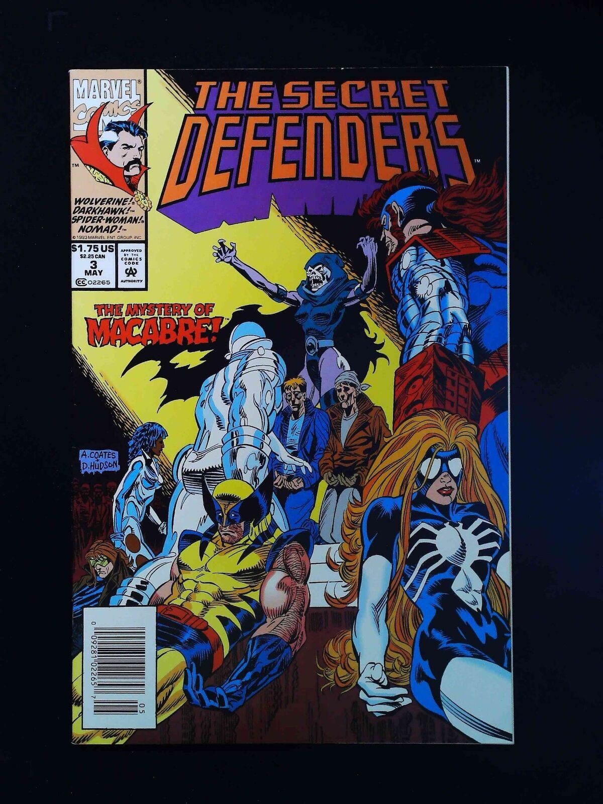 Secret Defenders #3  Marvel Comics 1993 Vf+ Newsstand