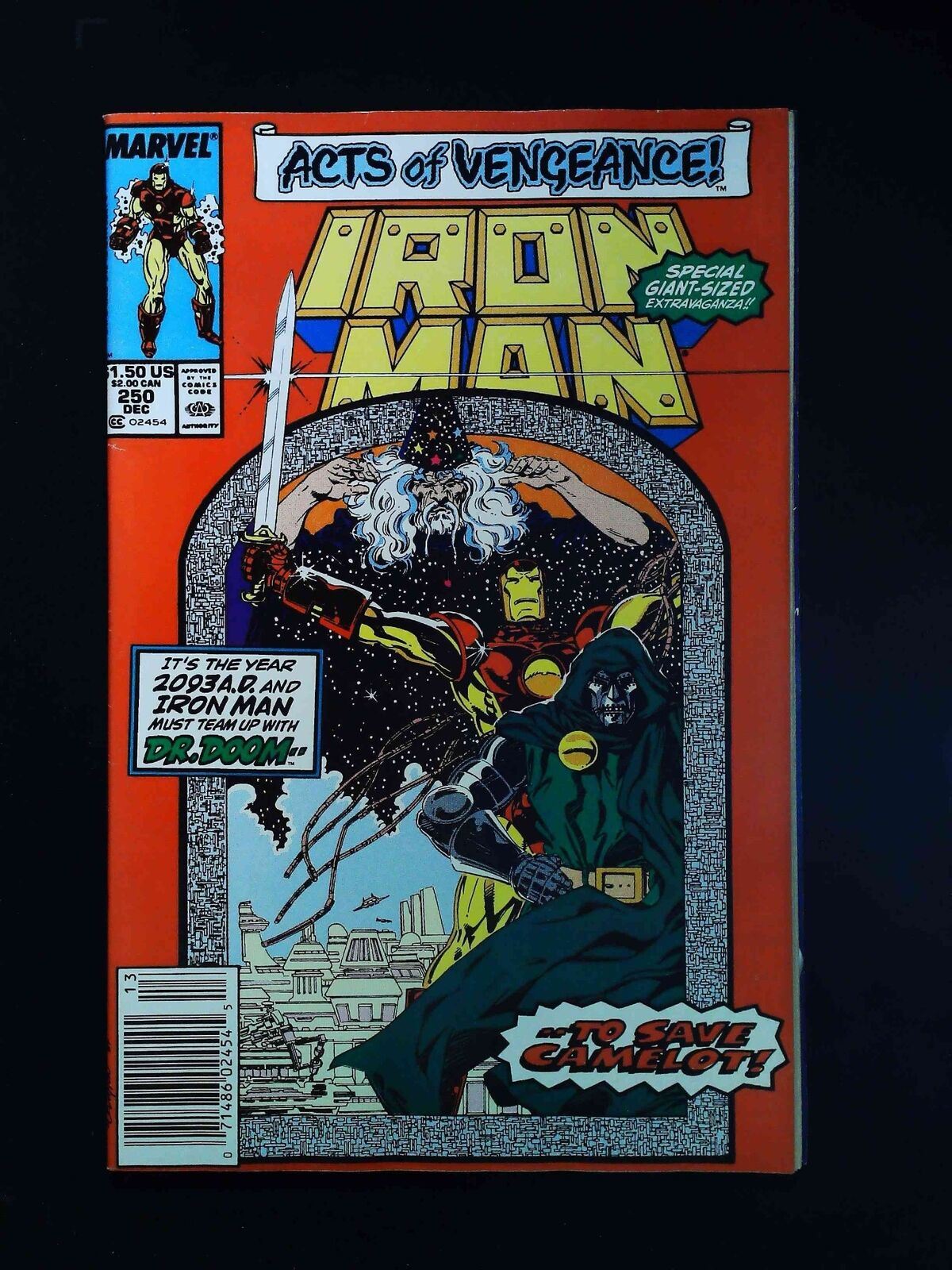 Iron Man  #250  Marvel Comics 1989 Vf+ Newsstand