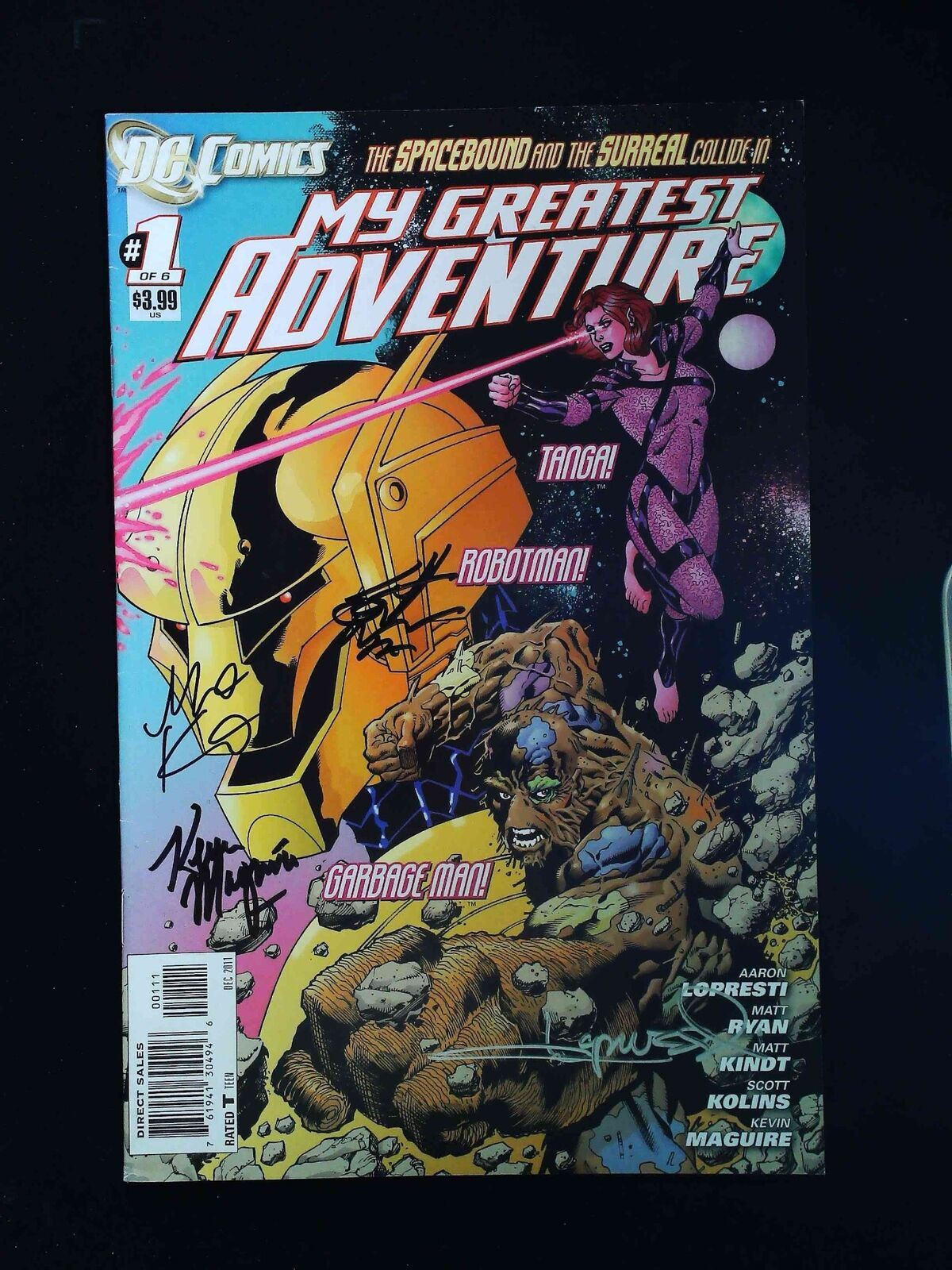 My Greatest Adventure #1 Dc 2011 Vf+  Signed By Maguire, Kolins, Kindt, Lopresti