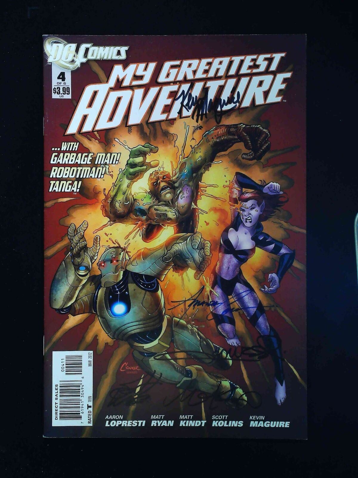 My Greatest Adventure #4 Dc Vf+ Signed Maguire,Kolins,Kindt, Lopresti,Conner