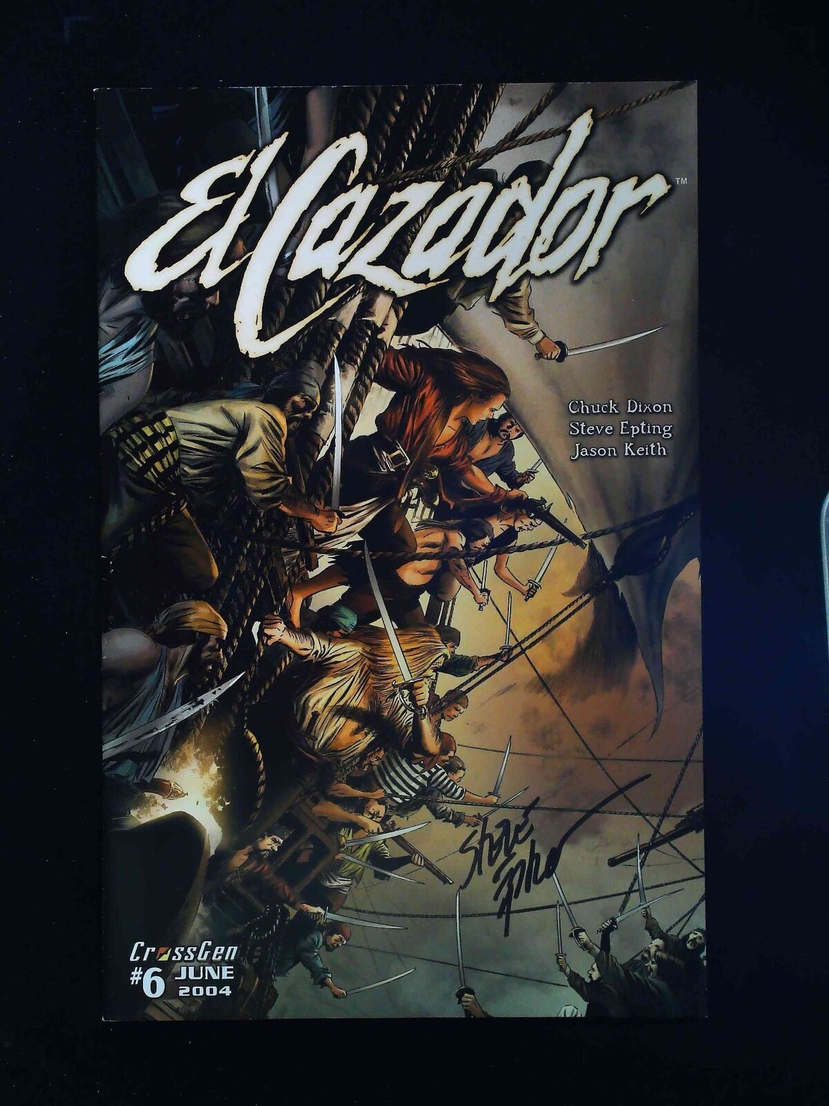 El Cazador #6  Crossgen Comics 2004 Vf+  Signed By Steve Epting