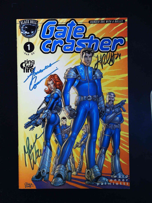 Gatecrasher Ring Of Fire #1 Black Bull 2000 Vf+ Signed By Waid,Conner,Palmiotti