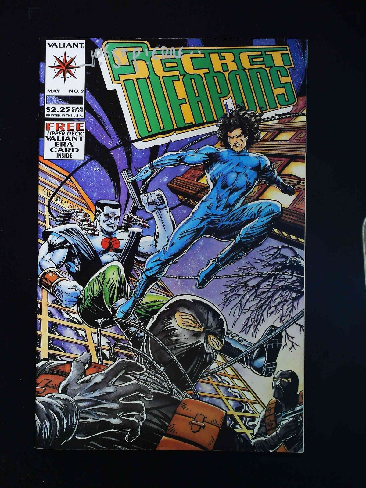 Secret Weapons #9  Valiant Comics 1994 Vf+  Signed By Joe St. Pierre