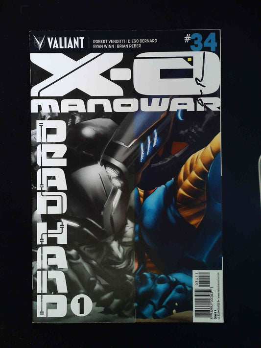X-O Manowar #34  Valiant Comics 2015 Vf+  Signed By Brian Reber