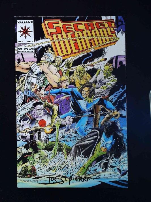 Secret Weapons #2  Valiant Comics 1993 Vf+  Signed By Joe St. Pierre