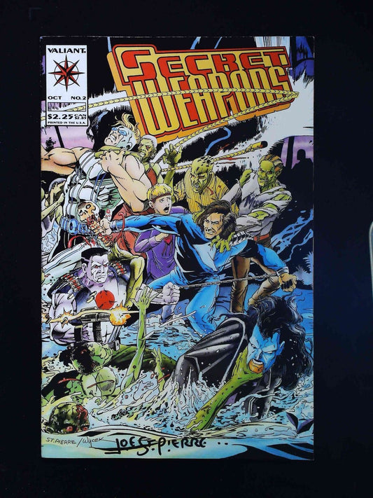 Secret Weapons #2  Valiant Comics 1993 Vf/Nm  Signed By Joe St. Pierre