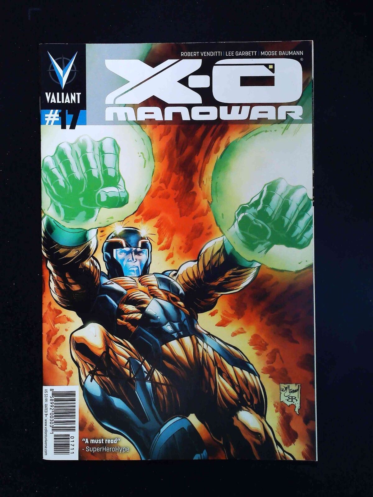 X-O Manowar #17 (3Rd Series) Valiant Comics 2013  Vf+  Signed By Robert Venditti