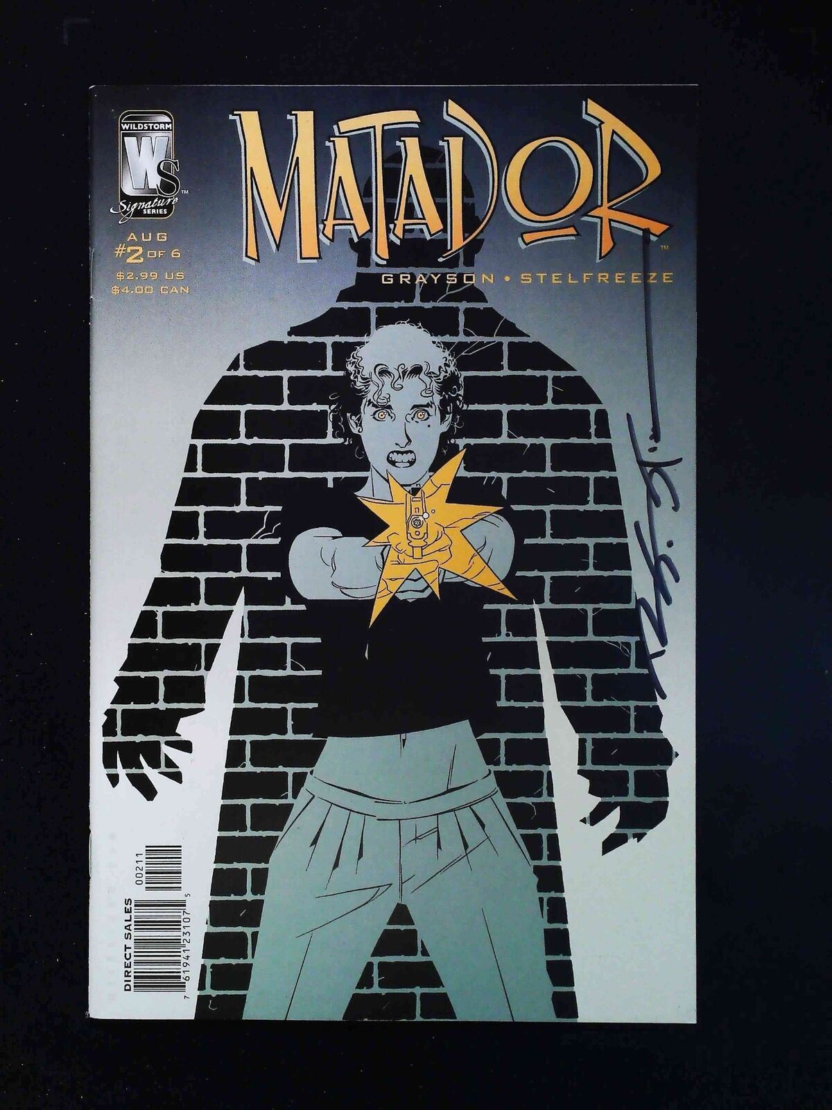 Matador #2  Dc/Wildstorm Comics 2005 Vf/Nm  Signed By Brian Stelfreeze