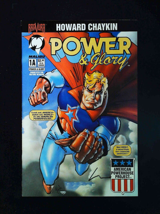 Power And Glory #1  Malibu Comics 1994  Vf+  Signed